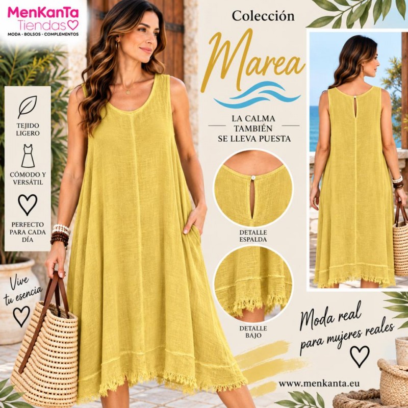 VESTIDO LARGO COLECCION MAREA TIRANTE