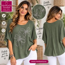 BLUSA GD FLOR PIEDRA