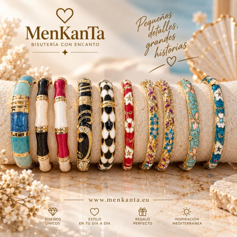 PULSERA CAÑA CON ESMALTE