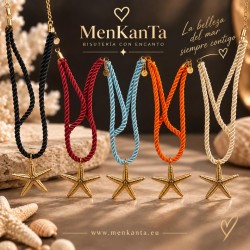 COLGANTE ESTRELLA DORADA CON CORDON