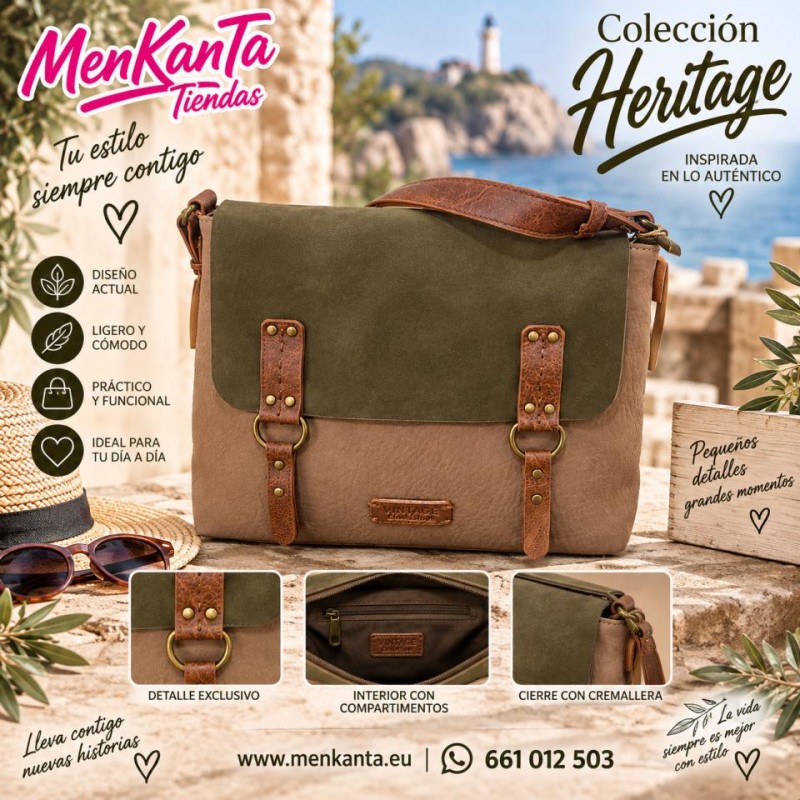 BOLSO BANDOLERA COLECCION HERITAGE BICOLOR