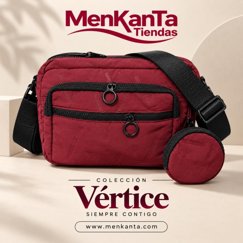 BOLSO BANDOLERA CON MONEDERO COLECCION VERTICE 