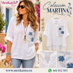 CAMISA ANCHA MARTINA CON DECORACION 