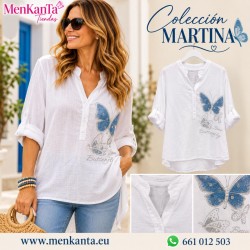 CAMISA ANCHA MARTINA CON DECORACION 