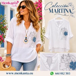 CAMISA ANCHA MARTINA CON DECORACION 
