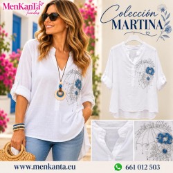 CAMISA ANCHA MARTINA CON DECORACION 