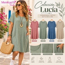 VESTIDO LUCIA MANGA CORTA SIN BOLSILLO