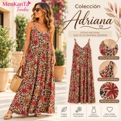 VESTIDO ADRIANA LARGO TIRANTE FINO