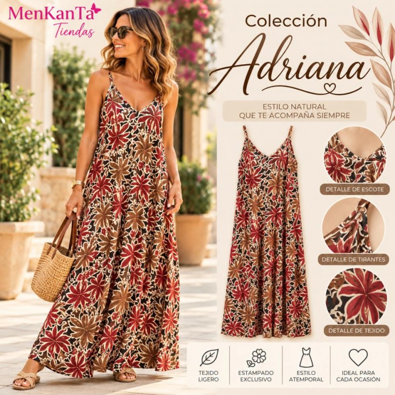 VESTIDO ADRIANA LARGO TIRANTE FINO