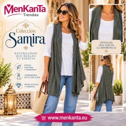 CHALECO SAMIRA LARGO SIN MANGA Y CAISETA BASICA
