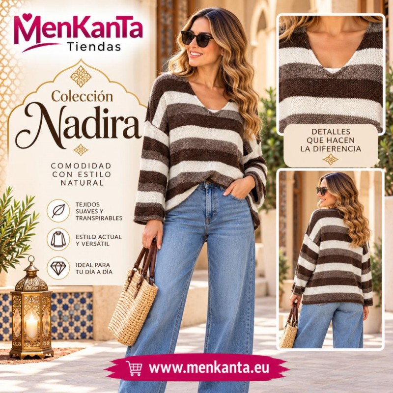 JERSEY NADIRA MANGA LARGA CUELLO PICO