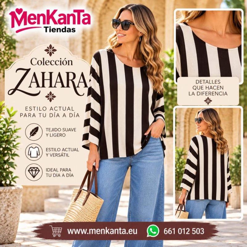 JERSEY ZAHARA MANGA LARGA CUELLO REDONDO