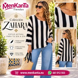 JERSEY ZAHARA MANGA LARGA CUELLO REDONDO