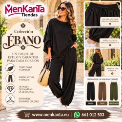 PANTALON EBANO LARGO GOMA EN TOBILLO