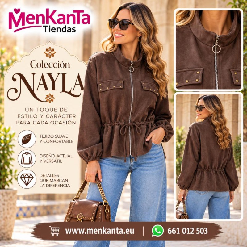 CHAQUETA NAYLA CON TACHULAS