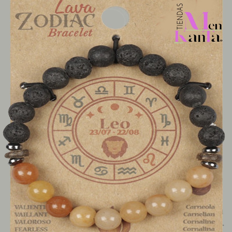 PULSERA LAVA ZODIACO LEO CAMEOLA