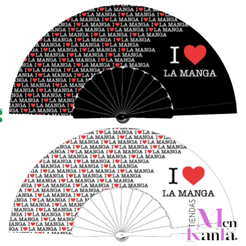 ABANICO LOVE LA MANGA PLASTICO