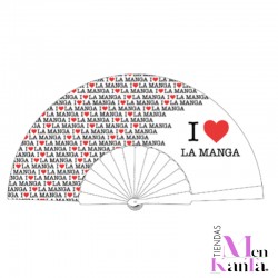 ABANICO LOVE LA MANGA PLASTICO