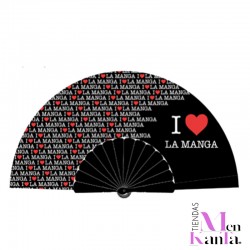 ABANICO LOVE LA MANGA PLASTICO