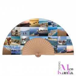 ABANICO LA MANGA MULTIFOTO MADERA 