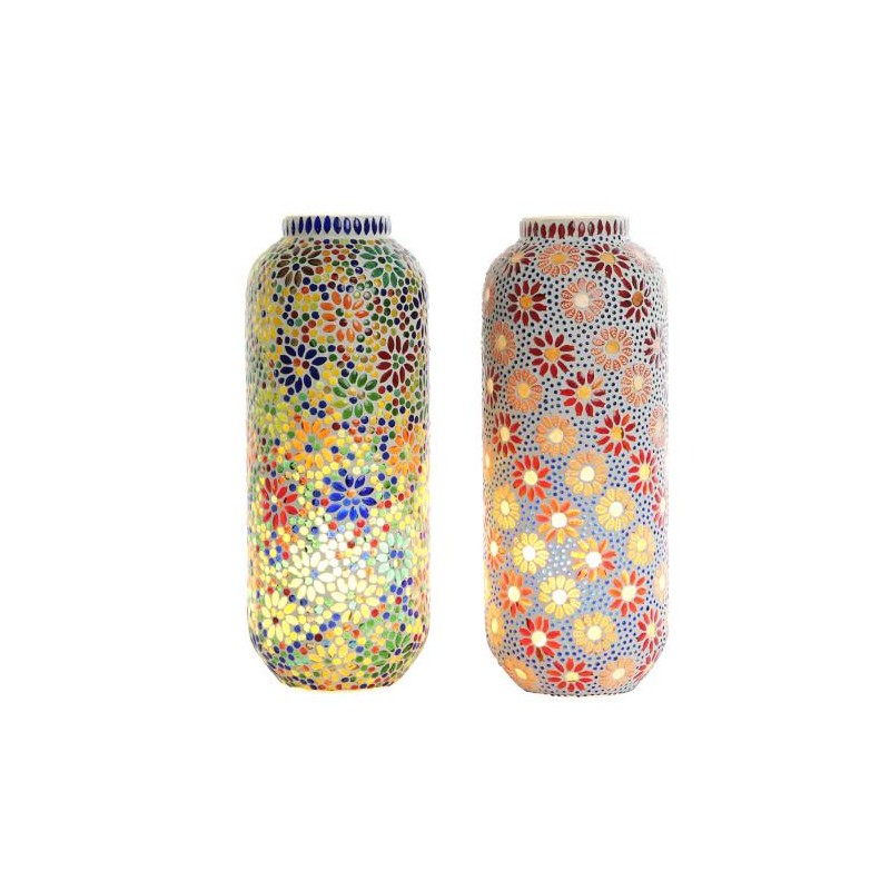LAMPARA CRISTAL INDIA SOBREMESA 17X17X44 MOSAICO