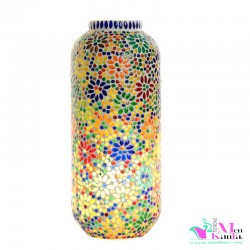 LAMPARA CRISTAL INDIA SOBREMESA 17X17X44 MOSAICO