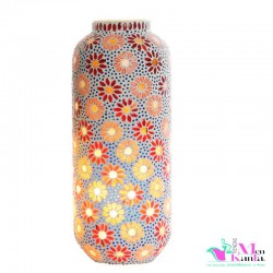 LAMPARA CRISTAL INDIA SOBREMESA 17X17X44 MOSAICO