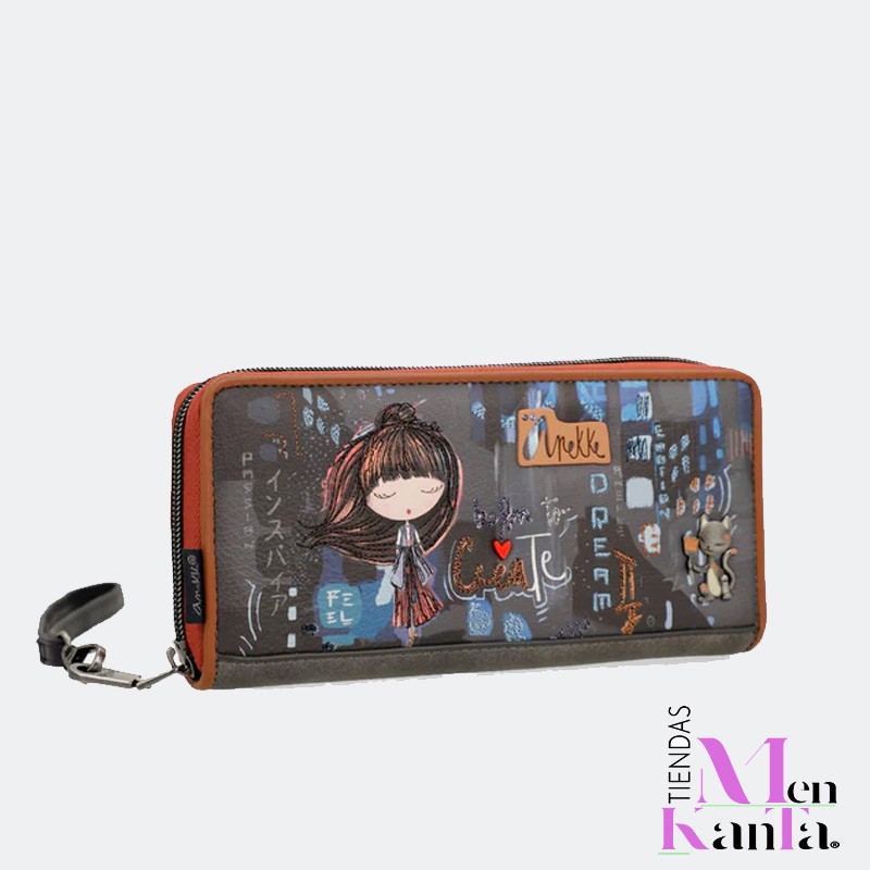 ANEKKE Billetero Gd RFID estampado Contemporary