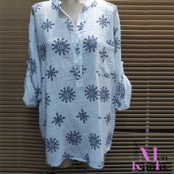 CAMISA MANGA FRANCESA ESTAMPADO MANDALA