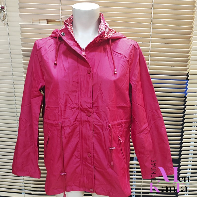 CHAQUETA PARKA EVA MUJER REVERSIBLE CON CAPUCHA 
