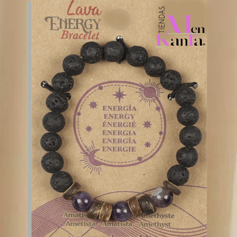 PULSERA LAVA ENERGIA CON AMATISTA PULSERA LAVA ENERGIA CON AMATISTA