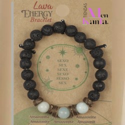 PULSERA LAVA ENERGY SEXO CON AMAZONITA