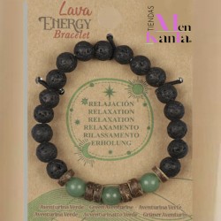 PULSERA LAVA RELAJACION AVENTURINA VERDE