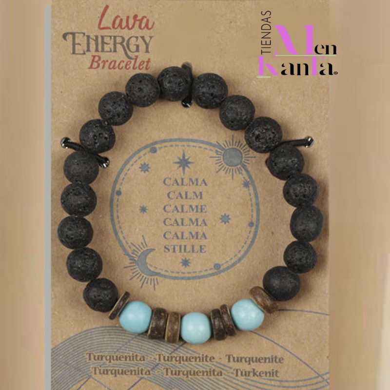 PULSERA LAVA CALMA CON TURQUENITA PULSERA LAVA CALMA CON TURQUENITA