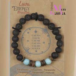 PULSERA LAVA CALMA CON TURQUENITA
