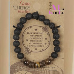 PULSERA LAVA OPTIMISMO CON OJO DE TIGRE