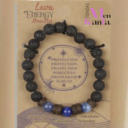 PULSERA LAVA PROTECCION CON CALCEDONIA