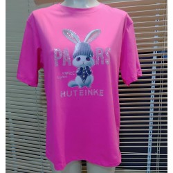 CAMISETA CONEJO PARIS PIEDRAS MANGA CORATA