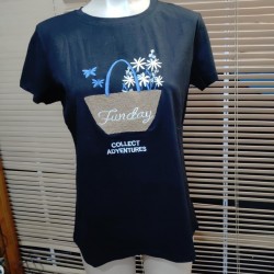 CAMISETA CESTA FLORES MANGA CORTA