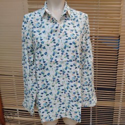 CAMISA ESTAMPADA FLORES MANGA LARGA