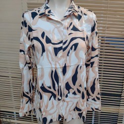 CAMISA ESTAMPADA ETNICA MANGA LARGA
