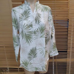 BLUSA ESTAMPADA ROMBO MANGA LARGA
