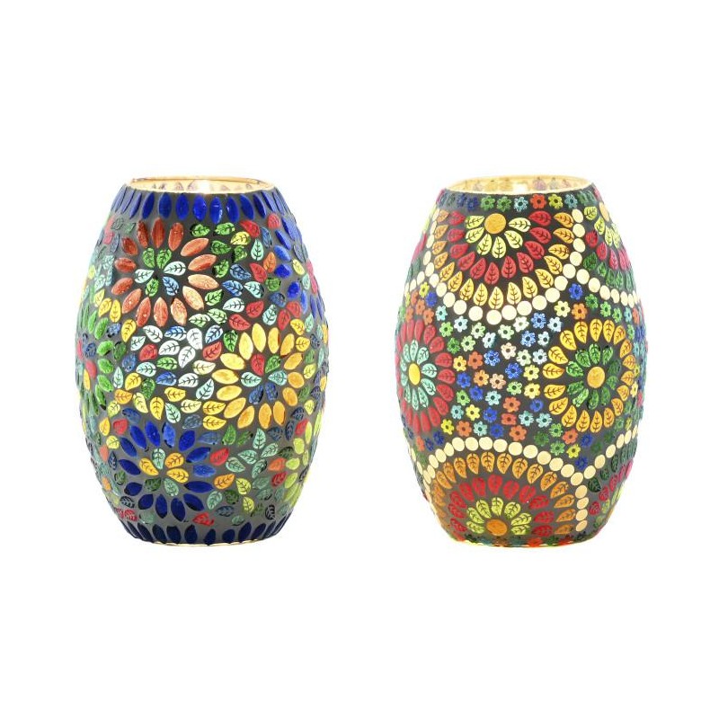 LAMPARA INDIA CRISTAL 14X14X19 MANDALA 2 DISEÑOS