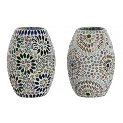 LAMPARA INDIA CRISTAL 14X14X19 MANDALA 2 DISEÑOS