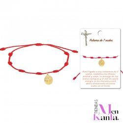 PLUSERA SAN BENITO 7 NUDO MEDALLA  DORADA MOD 1