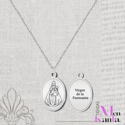 COLGANTE VIRGEN DE LA FUENSANTA ACERO PLATEADO