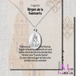 COLGANTE VIRGEN DE LA FUENSANTA ACERO PLATEADO