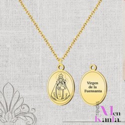 COLGANTE VIRGEN DE LA FUENSANTA ACERO DORADO
