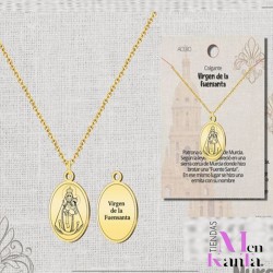 COLGANTE VIRGEN DE LA FUENSANTA ACERO DORADO