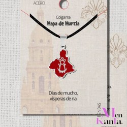 COLGANTE MAPA REGION DE MURCIA ACERO PLATEADO